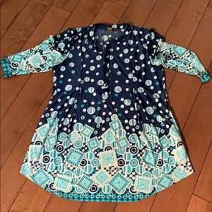 Printed plus size tunic